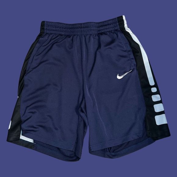 Youth Nike Dri Fit Elite Navy Basketball Shorts Size Large - Picture 2 of 6